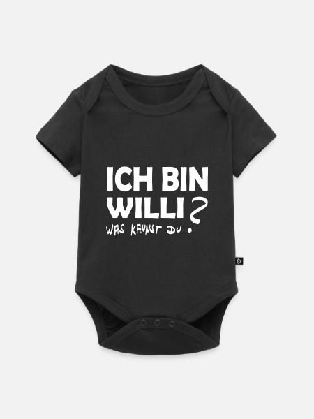 Geschenk für Willi - Baby Premium Kurzarmbody - Schwarz