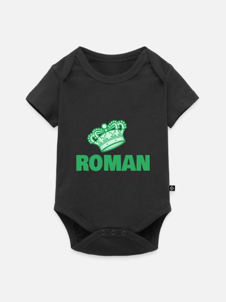 Geschenk für Roman - Baby Premium Kurzarmbody - Schwarz