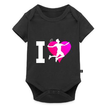 Badminton Femme Badminton Squash Badminton Hommes - Body à manches courtes Premium Bébé - noir - Devant