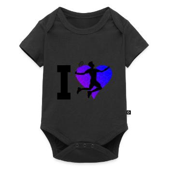 Badminton player Badminton Badminton Squash - Baby Premium short-sleeve bodysuit - black - Front