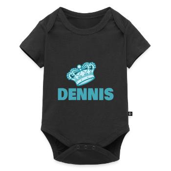 Prénom Dennis - Body à manches courtes Premium Bébé - noir - Devant