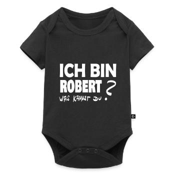 Robert als Vorname - Baby Premium Kurzarmbody - Schwarz - Vorne