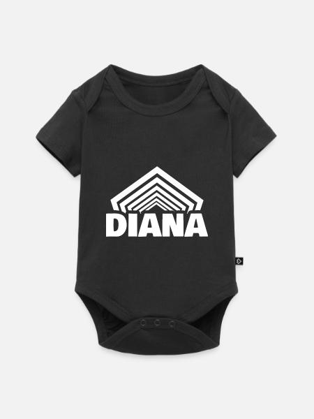 Diana - Baby Premium Kurzarmbody - Schwarz