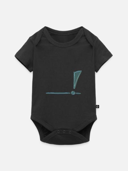 Ausrufezeichen - Baby Premium Kurzarmbody - Schwarz