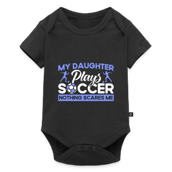 Cadeau de football de fan de sport de mère - Body à manches courtes Premium Bébé - noir - Devant