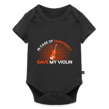 Violon jouant du violon cadeau de violoniste - Body à manches courtes Premium Bébé - noir - Devant