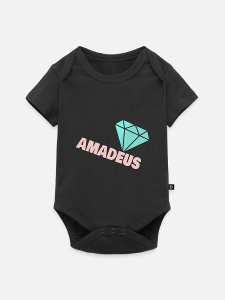 Diamant Amadeus - Baby Premium Kurzarmbody - Schwarz