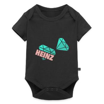 Opa Heinz - Baby Premium Kurzarmbody - Schwarz - Vorne