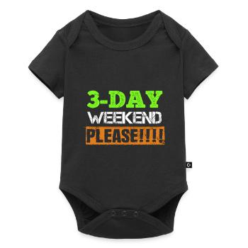 Mood Employment Vacation Long Weekend Funny Tired - Baby Premium short-sleeve bodysuit - black - Front