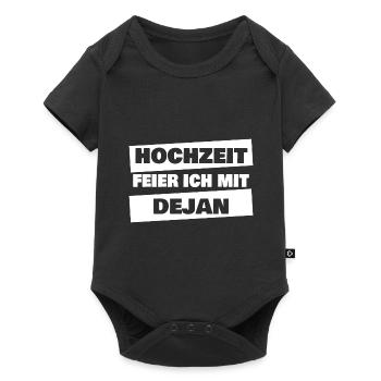 Geschenk für Dejan - Baby Premium Kurzarmbody - Schwarz - Vorne