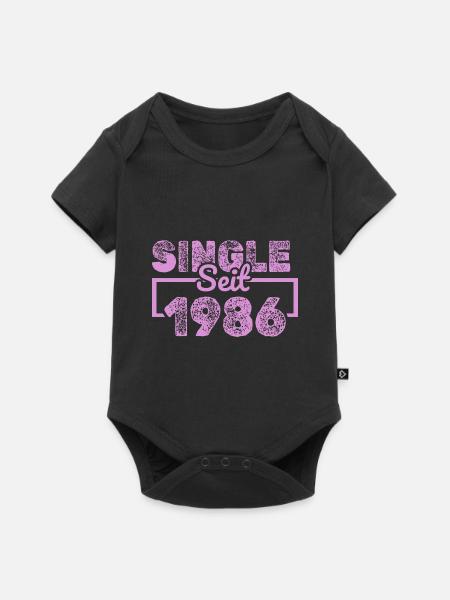 1986 1986 - Baby Premium Kurzarmbody - Schwarz