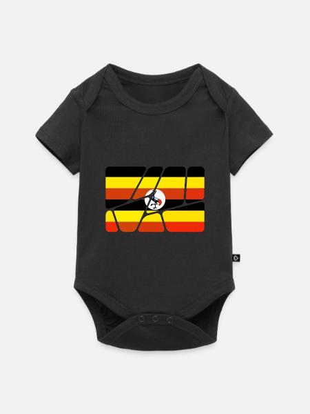 Uganda als Uganda - Baby Premium Kurzarmbody - Schwarz
