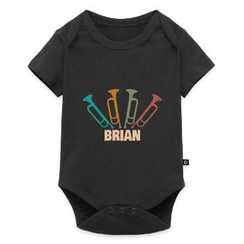 First name Brian - Baby Premium short-sleeve bodysuit - black - Front