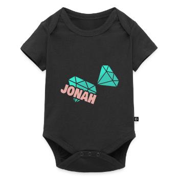 Geschenk für Jonah - Baby Premium Kurzarmbody - Schwarz - Vorne