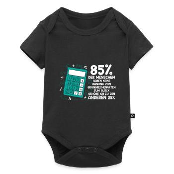 Mathe Mathematik Lehrer Rechner - Baby Premium Kurzarmbody - Schwarz - Vorne