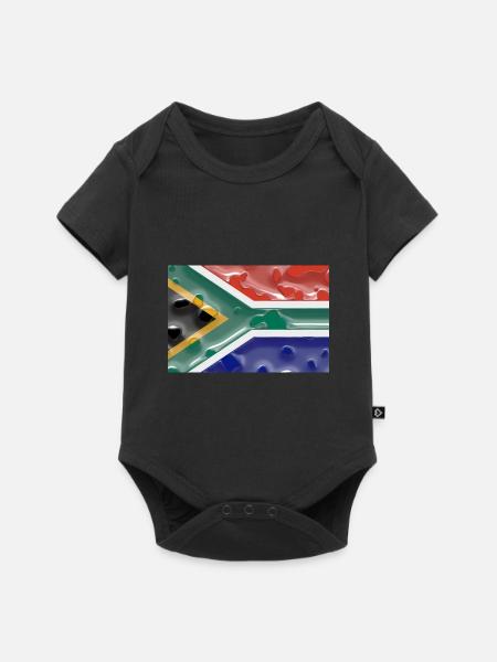Südafrika Südafrika - Baby Premium Kurzarmbody - Schwarz