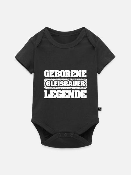 Geschenk für Gleisbauer - Baby Premium Kurzarmbody - Schwarz