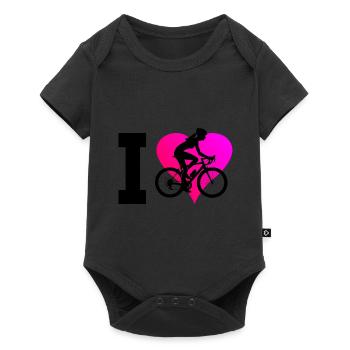 Men Cycling Cycling Mtb Cyclist - Baby Premium short-sleeve bodysuit - black - Front