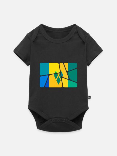 St Grenadinen - Baby Premium Kurzarmbody - Schwarz