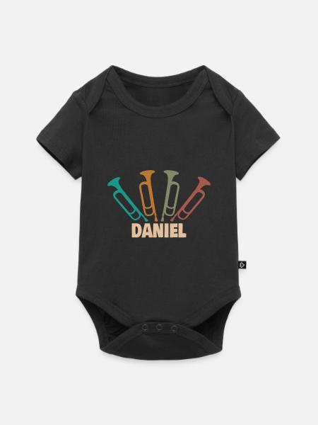 Daniel - Baby Premium Kurzarmbody - Schwarz
