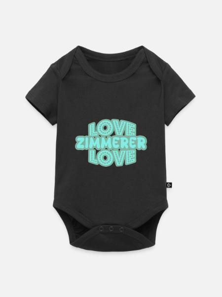 Spruch Zimmerer - Baby Premium Kurzarmbody - Schwarz