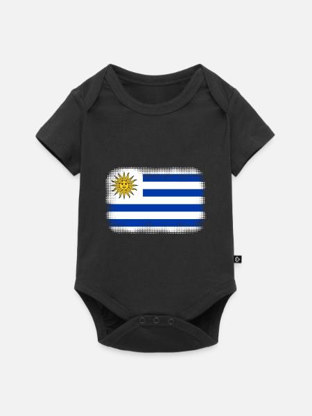 Geschenk für Uruguay - Baby Premium Kurzarmbody - Schwarz