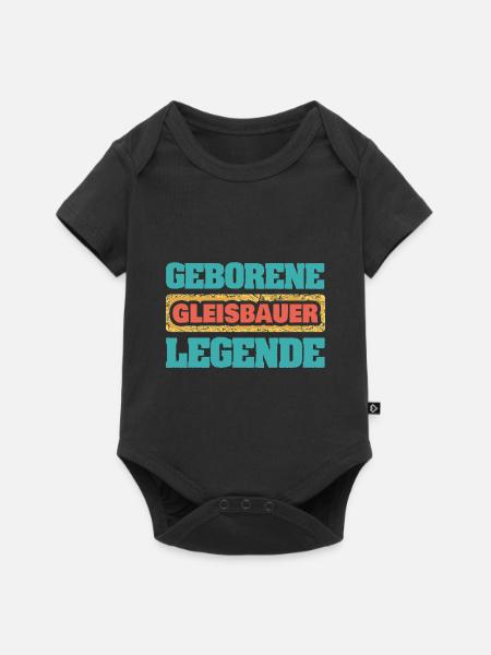 Geschenk für Gleisbauer - Baby Premium Kurzarmbody - Schwarz