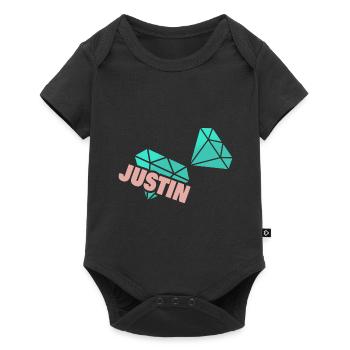 Papa Justin - Body à manches courtes Premium Bébé - noir - Devant
