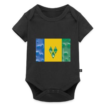 Flag Country St Vincent and the Grenadines - Baby Premium short-sleeve bodysuit - black - Front