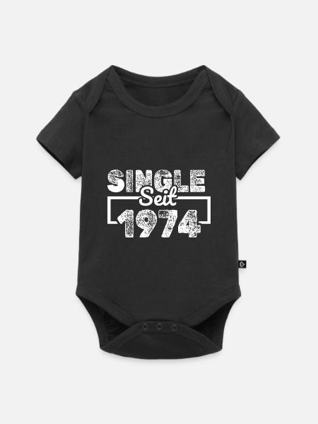 1974 - Baby Premium Kurzarmbody - Schwarz