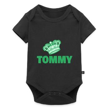 Prénom Tommy - Body à manches courtes Premium Bébé - noir - Devant
