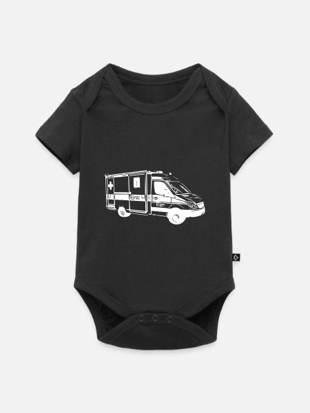 Rettungsdienst - Baby Premium Kurzarmbody - Schwarz