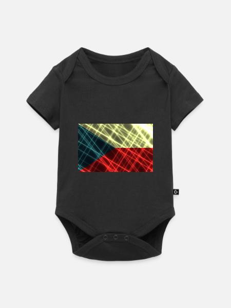 Tschechien - Baby Premium Kurzarmbody - Schwarz
