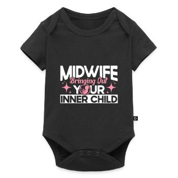 Sage-femme LD Travail Obstétricien Cadeau - Body à manches courtes Premium Bébé - noir - Devant