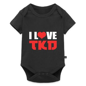 Liebe Taekwondo Taekwondo-Spieler - Baby Premium Kurzarmbody - Schwarz - Vorne