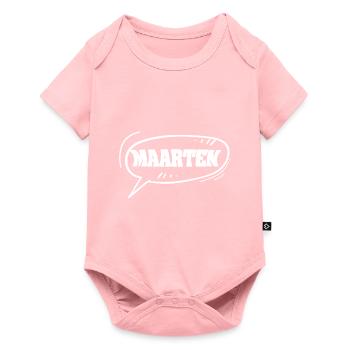 First name Maarten - Baby Premium short-sleeve bodysuit - rose - Front