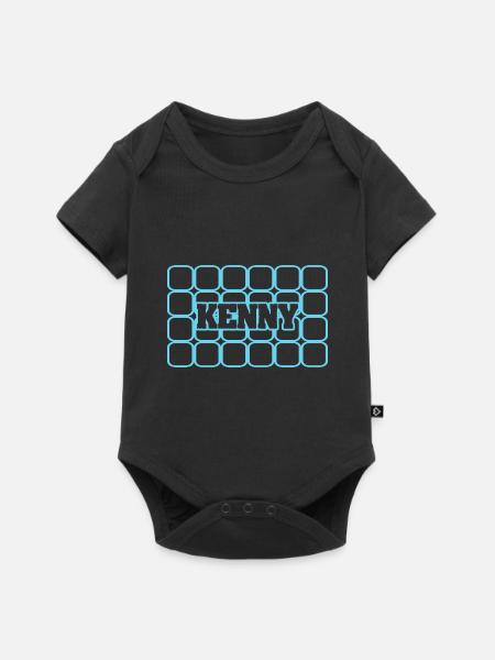 Männername Kenny - Baby Premium Kurzarmbody - Schwarz