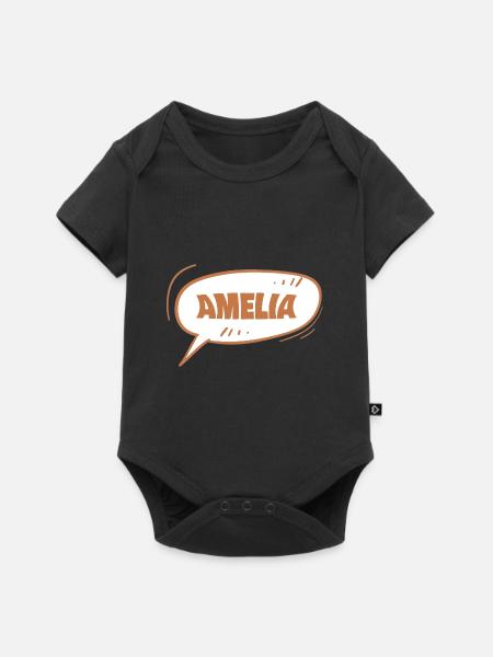 Amelia Amelia - Baby Premium Kurzarmbody - Schwarz
