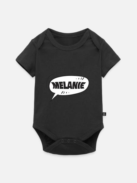 Melanie Melanie - Baby Premium Kurzarmbody - Schwarz