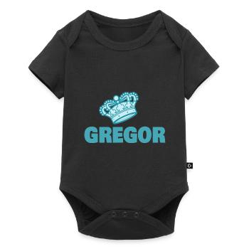 First name Gregor - Baby Premium short-sleeve bodysuit - black - Front