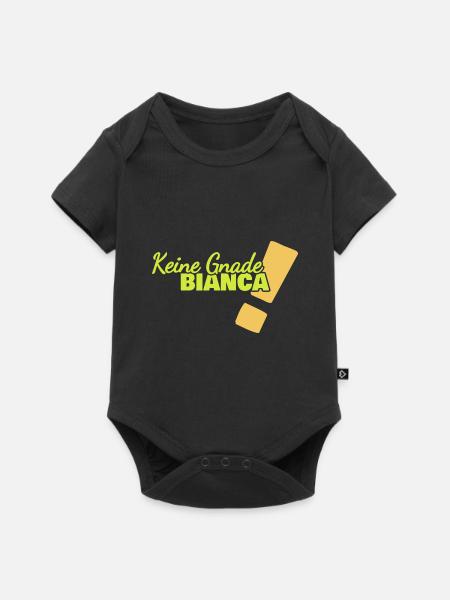 Bianca als Lustig - Baby Premium Kurzarmbody - Schwarz