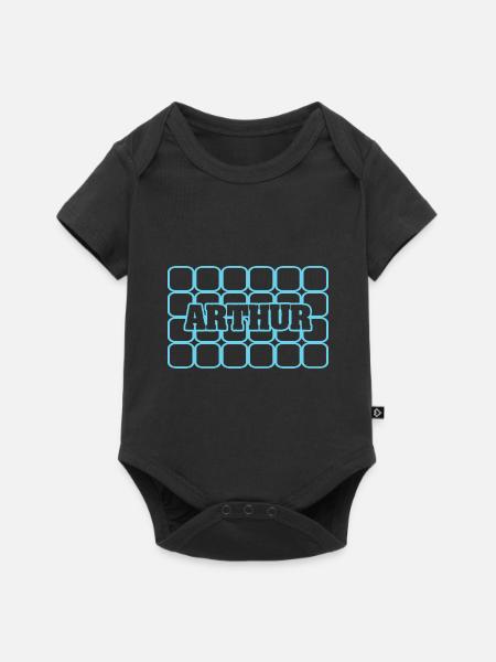 Arthur - Baby Premium Kurzarmbody - Schwarz