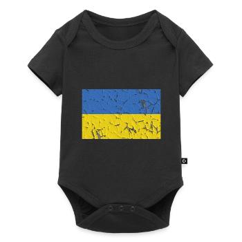 Ukraine - Baby Premium Kurzarmbody - Schwarz - Vorne