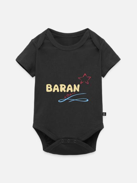 Geschenk Baran - Baby Premium Kurzarmbody - Schwarz