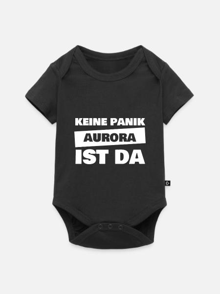 Vorname Aurora - Baby Premium Kurzarmbody - Schwarz