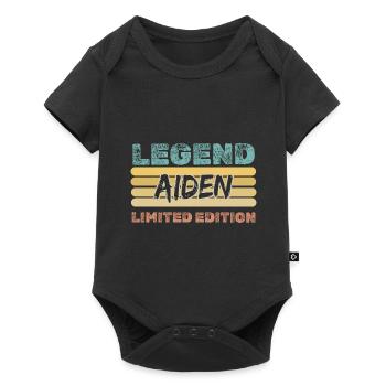 First name Aiden - Baby Premium short-sleeve bodysuit - black - Front