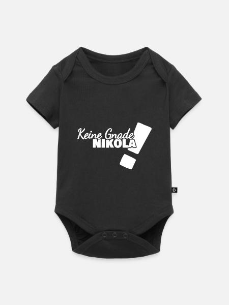 Geschenk für Nikola - Baby Premium Kurzarmbody - Schwarz
