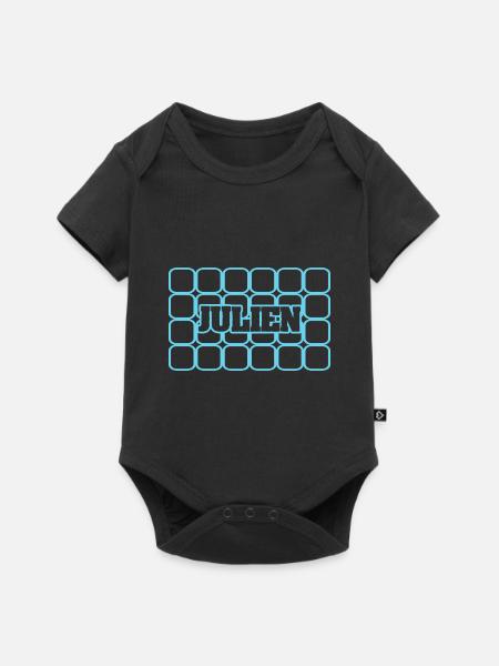 Maennername Julien - Baby Premium Kurzarmbody - Schwarz