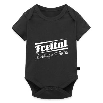 Freital - Lieblingsort mit Stadtnamen - Baby Premium Kurzarmbody - Schwarz - Vorne