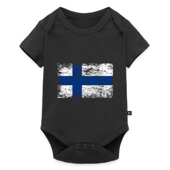 Flag of Finland - Baby Premium short-sleeve bodysuit - black - Front